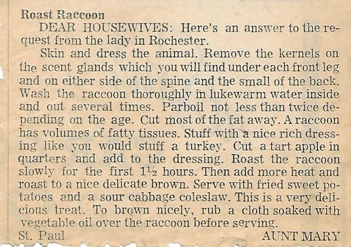 Roast Raccoon