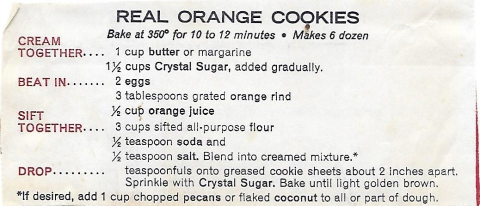 Real Orange Cookies