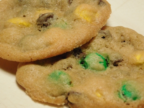M&amp;M Party Cookies close up